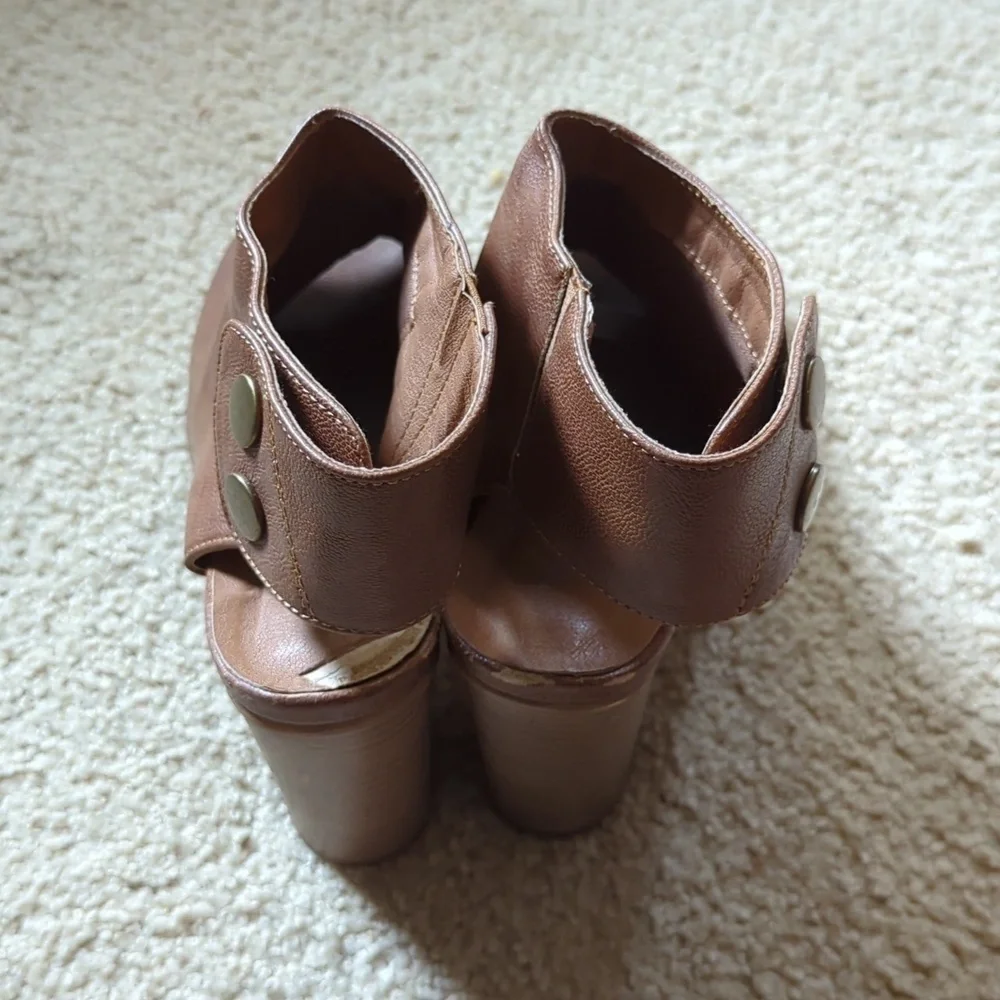Corky's Brown Open Toe Slingback 3.5